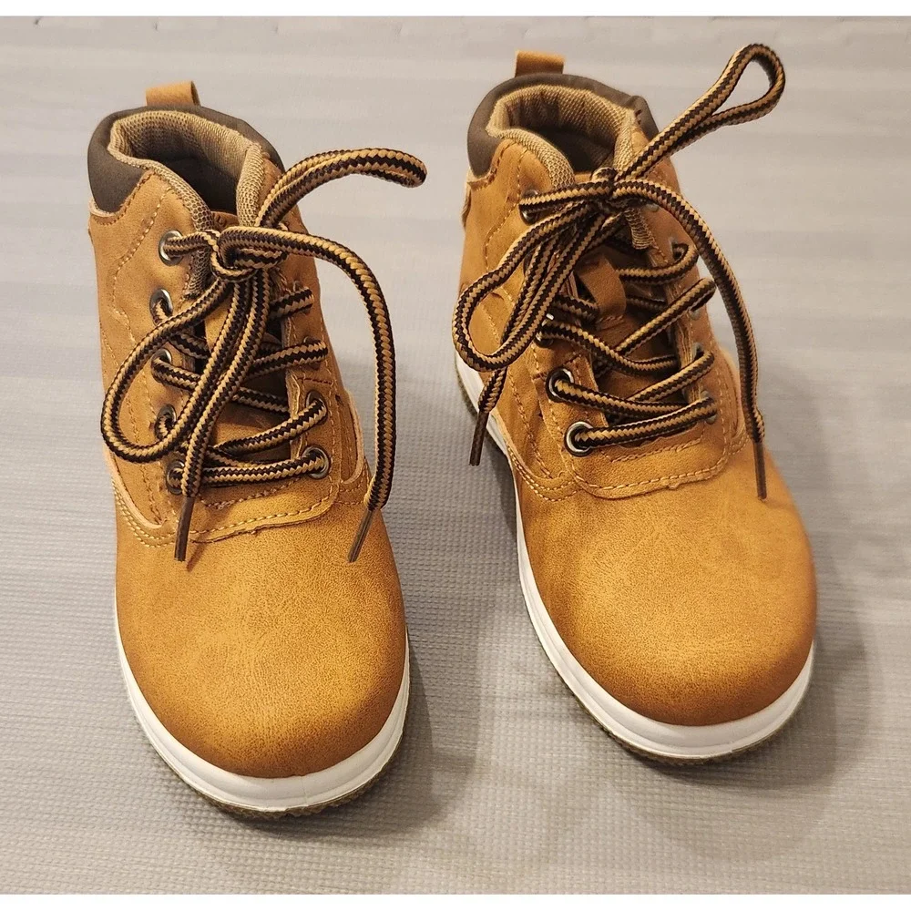 Beverly Hills Polo Club Toddler Boys Hiking Boots Wheat Tan Size 10 Toddler